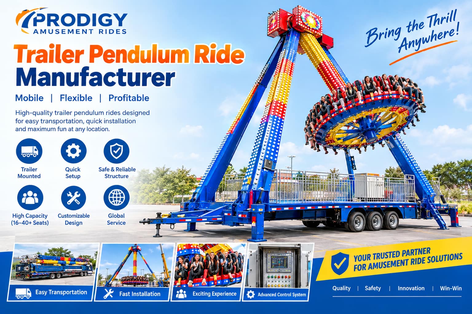 Trailer Pendulum Ride Manufacturer