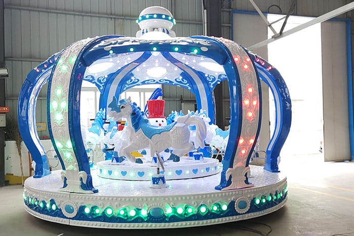 ice snow carousel amusement ride